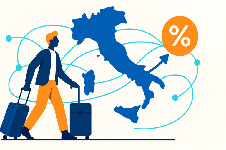 Illustrazione articolo sull'agevolazione del "rientro dei cervelli" di CAF Public